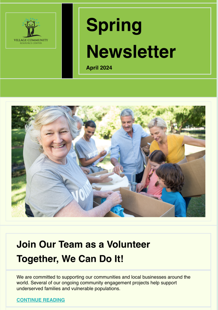 April 2024 Volunteer Newsletter People Volunteering